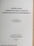 Szemelvények a szerb-magyar kulturális és tudományos kapcsolatok köréből IV.