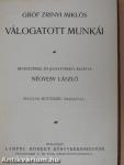 Gróf Zrinyi Miklós válogatott munkái
