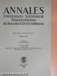 Annales Universitatis Scientiarum Budapestinensis de Rolando Eötvös nominatae XIX.