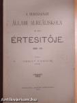 A Beregszászi Állami Alreáliskola IV. évi Értesitője 1893-94.