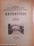 A Komáromi M. Kir. Téli Gazdasági Iskola és Mezőgazdasági Szaktanácsadó Állomás Értesítője az 1939/40. tanévről