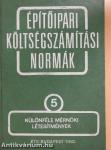 Építőipari költségszámítási normák 5.