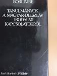 Tanulmányok a magyar-délszláv irodalmi kapcsolatokról