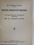 Dr. Ravasz László püspök elnöki megnyitó beszéde az Országos Református Lelkészegyesület közgyűlésén 1946. évi szeptember hó 25-én