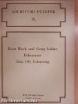 Ernst Bloch und Georg Lukács Dokumente