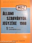 Állami Szabványok Jegyzéke 1988. 1-2. 