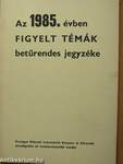 Az 1985. évben figyelt témák betűrendes jegyzéke