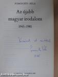 Az újabb magyar irodalom 1945-1981 (dedikált példány)