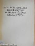 A világi személyek lelkipásztori tevékenységének szabályzata