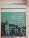 Miscellany from English and American History and Literature