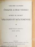 Giacomo Leopardi összes lyrai versei/Alfred de Musset válogatott költeményei