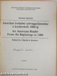 Amerikai irodalmi szöveggyűjtemény a kezdetektől 1900-ig