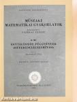 Műszaki matematikai gyakorlatok A. III.