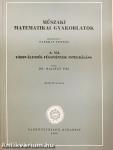 Műszaki matematikai gyakorlatok A. VII.