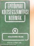 Építőipari költségszámítási normák 6.