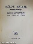 Rákosi Mátyás beszámolója
