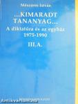 ...Kimaradt tananyag... III. A.