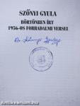 Szőnyi Gyula börtönben írt 1956-os forradalmi versei (aláírt példány)