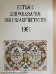 Beiträge zur Volkskunde der Ungarndeutschen 1994