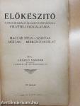Előkészitő a Magyar Királyi Állami Felsőipariskola felvételi vizsgálatára