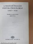 A magyar polgári pártok programjai 1867-1918