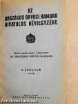 Az Országos Orvosi Kamara hivatalos névjegyzéke 1939.