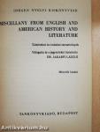Miscellany from English and American History and Literature