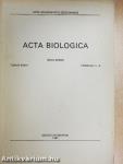 Acta Biologica Tomus XXXIII. Fasciculi 1-4.