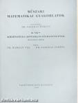 Műszaki matematikai gyakorlatok B. VII./2.