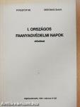 I. Országos Faanyagvédelmi Napok előadásai