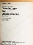 Vocabulary for Achievement - Teacher's Edition