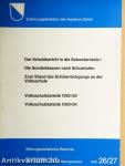 Der Schulübertritt in die Sekundarstufe I./Die Sonderklassen nach Schulstufen/Zum Stand des Schüllerückgangs an der Volksschule/Volksschulstatistik 1982/83/Volksschulstatistik 1983/84