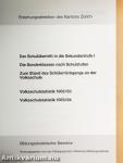 Der Schulübertritt in die Sekundarstufe I./Die Sonderklassen nach Schulstufen/Zum Stand des Schüllerückgangs an der Volksschule/Volksschulstatistik 1982/83/Volksschulstatistik 1983/84