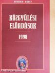 Közgyűlési előadások 1998 I-II.