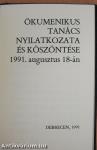 Ökumenikus Tanács nyilatkozata és köszöntése 1991. augusztus 18-án (minikönyv)