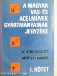 A magyar vas- és acélművek gyártmányainak jegyzéke I-II.