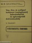 Vas-, fém- és acélipari kohászati (melegüzemi) balesetelhárító és egészségvédő óvórendszabály V.