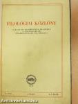 Filológiai Közlöny 1959/1-4.