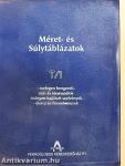 Méret- és súlytáblázatok T/1