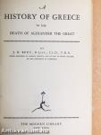 A History of Greece to the Death of Alexander the Great