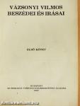 Vázsonyi Vilmos beszédei és írásai I-II. (rossz állapotú)
