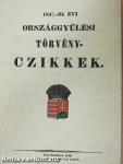 1847/8-dik évi Országgyülési törvényczikkek