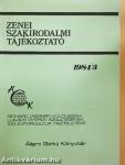 Zenei Szakirodalmi Tájékoztató 1984/3.