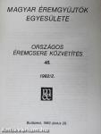 Magyar Éremgyűjtők Egyesülete Országos éremcsere közvetítés 1982/2