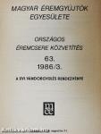Magyar Éremgyűjtők Egyesülete Országos éremcsere közvetítés 1986/3