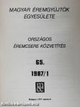 Magyar Éremgyűjtők Egyesülete Országos éremcsere közvetítés 1987/1