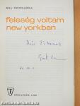 Feleség voltam New Yorkban (dedikált példány)