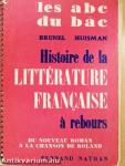 Histoire de la Littérature Francaise á rebours