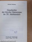 Geschichte der Kirche Osteuropas im 20. Jahrhundert