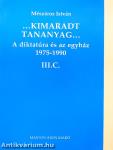...Kimaradt tananyag... III. C.